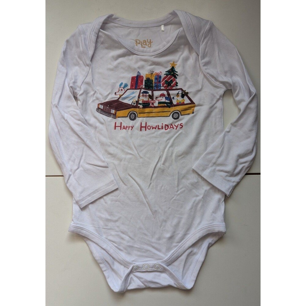 Little Sleepies Happy Howlidays Christmas Onesie size 12-18 months